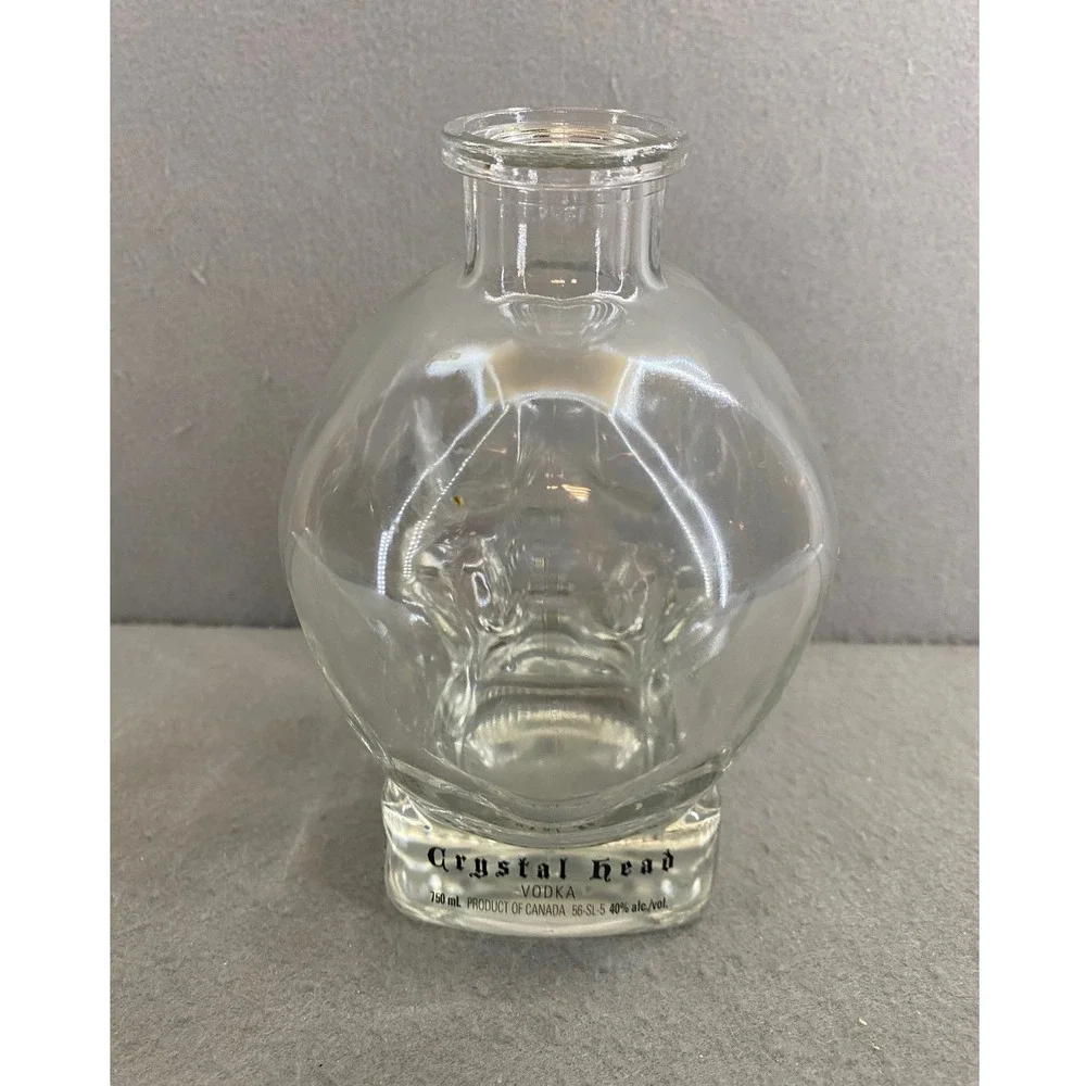 Crystal Head Vodka Empty Skull Glass Bottle 750ml Decanter Bar Decor Canada